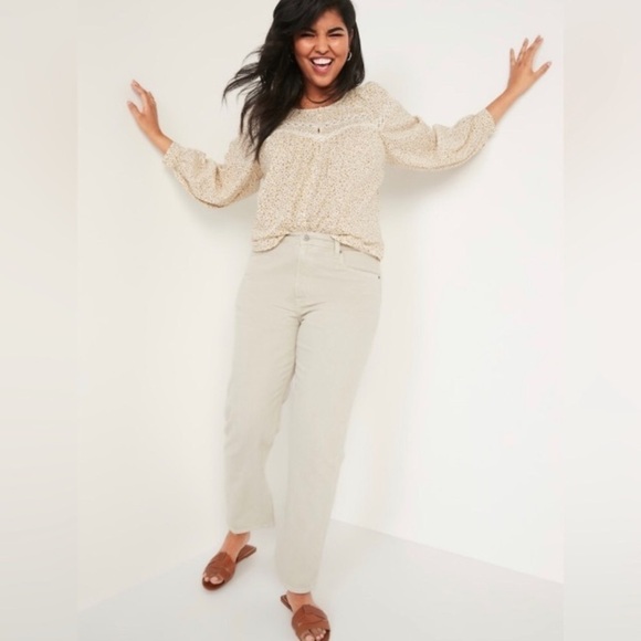 NWOT! High-Waisted Slouchy Straight Cropped Non-Stretch Jeans - Size 8 TALL💎 - Picture 3 of 9